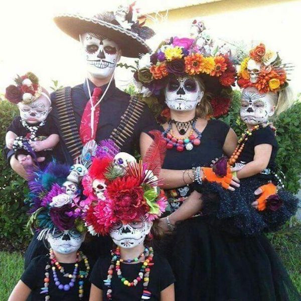 10 ideas de Disfraces para Halloween en Familia. 15 disfraz dia de muertos catrina mexicana familia halloween